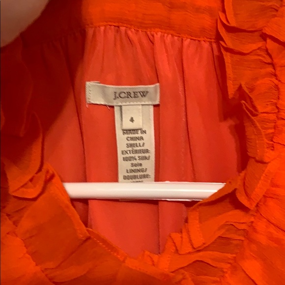 J.Crew Ruffle Neck Button Down Tank - Picture 2 of 5